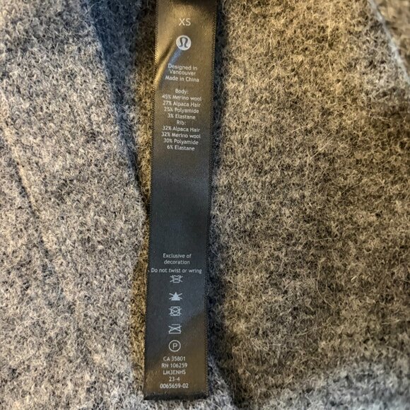 Lululemon Alpaca Wool-Blend Cardigan Sweater in Heathered Asphalt Grey - Picture 4 of 4